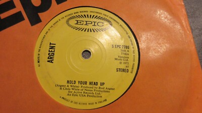 Argent Hold Your Head Up 7'' 1972 **EX**STEREO VERSION**