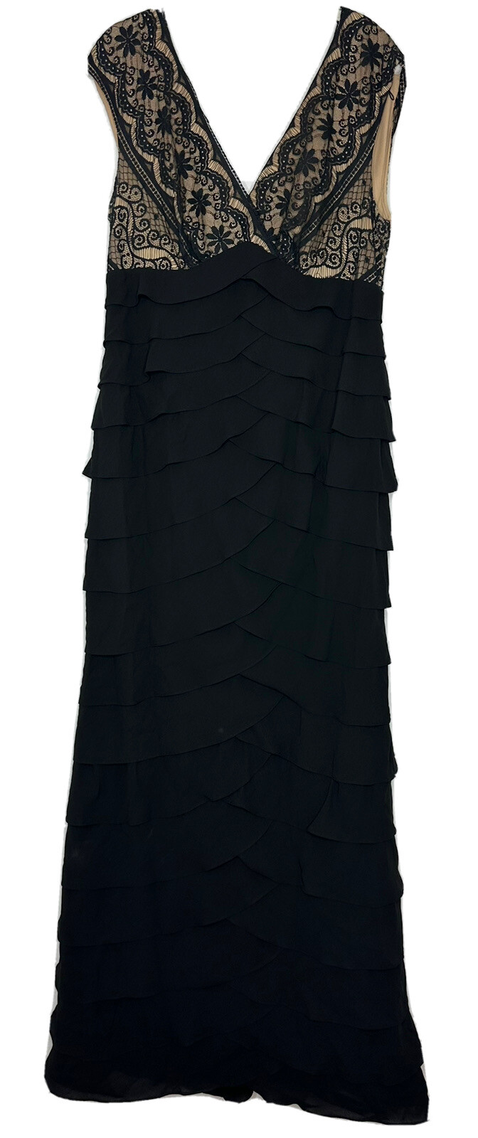 Adrianna Papell Boutique Women's Size 12 Tiered Lace Gown Maxi