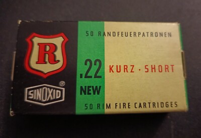 Vintage Rare 1980s RWS Dynamit Nobel Germany empty Ammo Box 22 Short
