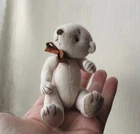 Finley bear soft toy sewing pattern.  Mini 4 inch teddy pattern