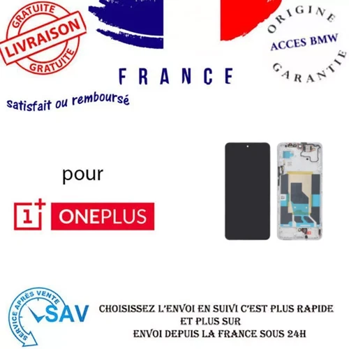 Original Ecran LCD Argent Assemblés Sur Châssis Pour OnePlus Nord 4