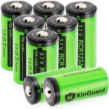 16 RCR123A Rechargeable Battery 3.7V 750mAh Li-ion For Arlo Camera CR123A