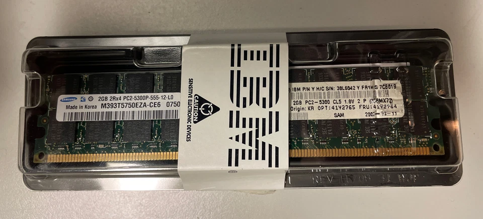 Samsung 2GB Server Memory 2Rx4 PC2-5300P-555-12-L0 CL5 ECC RDIMM 1.8V IBM - Image 2 of 3