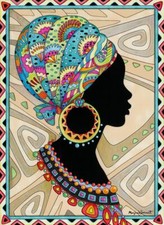 Ceramic Backsplash Tile Mural Real Life Kitchen/Bathroom - African Profile