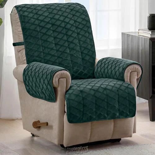 Fairmont Diamond Felpa Reclinable Funda de Asiento Esmeralda Microfibra Antideslizante Foto 2 de 2