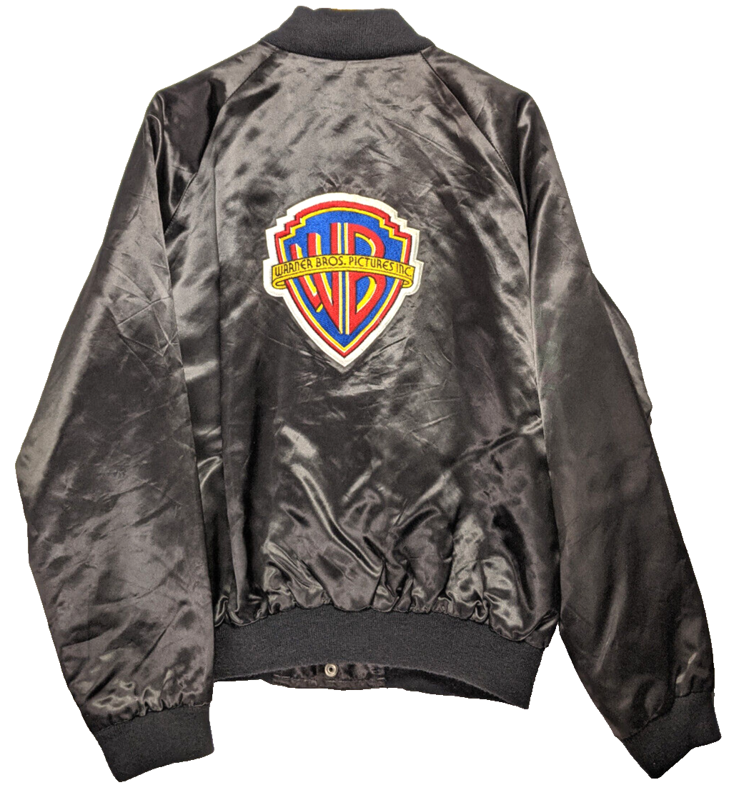 Top Line USA Warner Bros. Pictures Inc. Black Satin Varsity Style