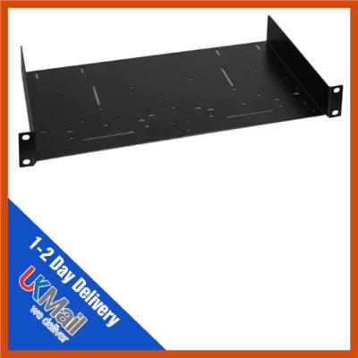 2 x 1 HE 19'' Zoll Rack Festregal 250 mm schwarz | tief Netzwerkschrank Regal