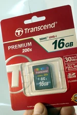 Transcend 16GB SDHC SD Class10 UHS-I Flash Memory Card 200X 16 GB TS16GSDHC10