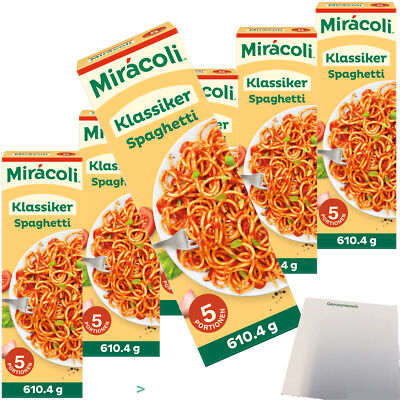 Miracoli Spaghetti mit Tomatensauce Klassiker 5 Port. Packung 6x610,4g usy Block