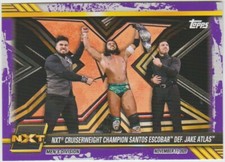 2021 Topps WWE NXT Purple #86 NXT Cruiserweight Champion Santos Escobar Def. Jak