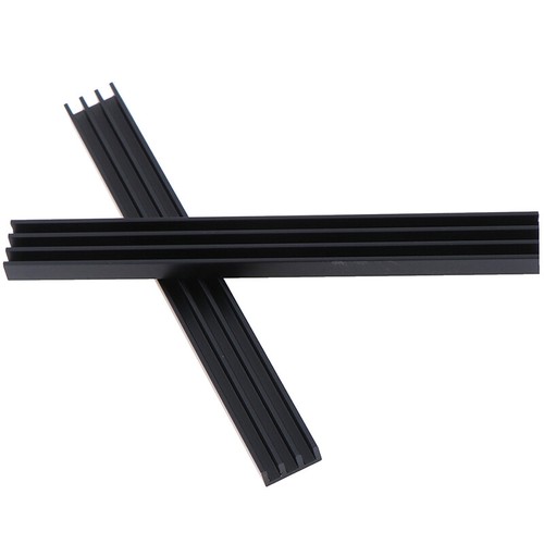 2Pcs 100 * 11 * 5mm Black Aluminum Chip Radiators Heatsink UKR8YY-b JW