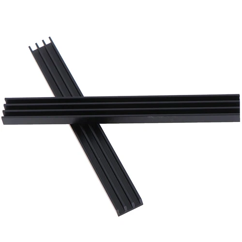 2Pcs 100 * 11 * 5mm Black Aluminum Chip Radiators Heatsink UKR8YY-b JW