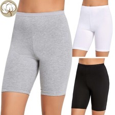 Womens Cycling Shorts Dancing Active Stretchy COTTON Shorts Anti Chafing Comfort