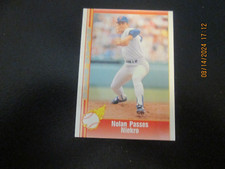 NOLAN RYAN RANGERS 1991 PACIFIC NOLAN PASSES NIEKRO CARD #188