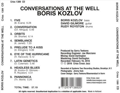 BORIS KOZLOV - CONVERSATIONS AT THE WELL NEW CD