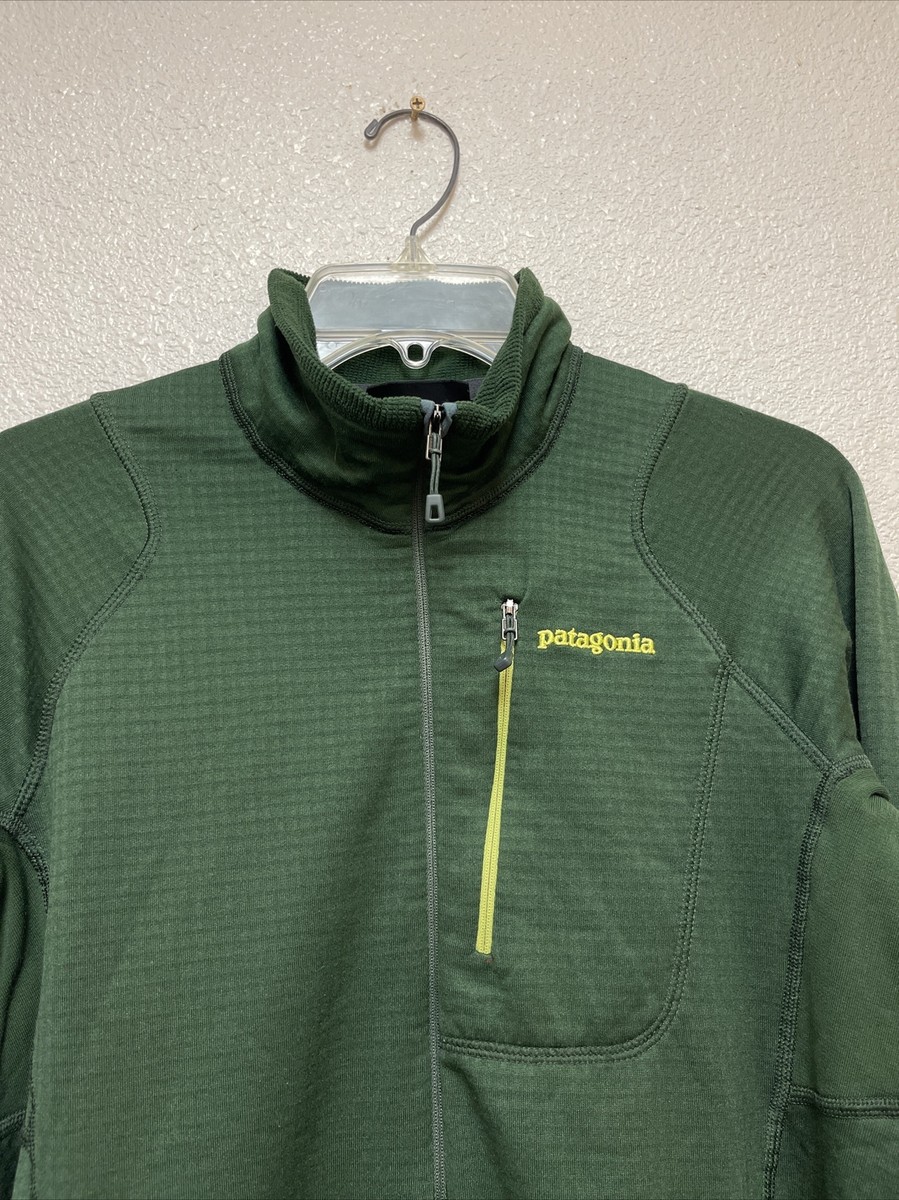 Patagonia Men's R1 Pullover green Polartec quarter zip 40108 Patagonia Men's R1 Pullover green Polartec quarter zip 40108