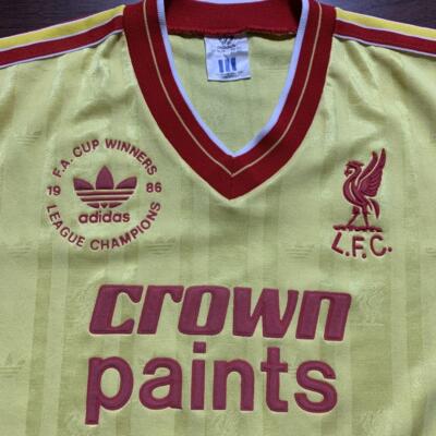 リバプール ユニフォーム 85-87  アディダス 80s Vintage Liverpool 85/86 League, Fa Cup Winner Away Jersey Size M