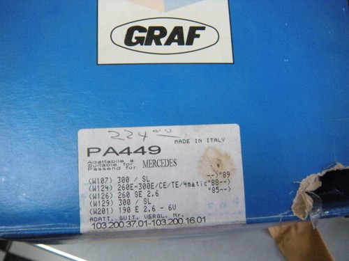 BOMBA DE AGUA GRAF PA449 MERCEDES-BENZ ITALIA W107 W124 W126 W129 W201 '88 89 85 - Imagen 2 de 9
