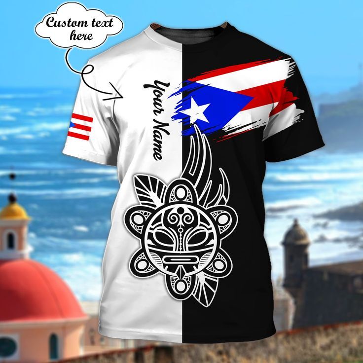 Personalized Name Puerto Rico T-Shirt 3D, Puerto Rico Shirt for Men Women, Puert