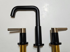 Delta 35849LF-GZ Nicoli Widespread Bathroom Faucet with Drain, Black Bronze