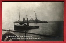 Kaiserliche Marine Foto AK 1. WK Schiff Rheinland nach der Strandung  ( 66682