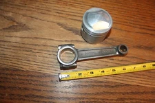 MOTO GUZZI  PISTON CONNECTING ROD and forged true 2.5 inch diameter piston, new