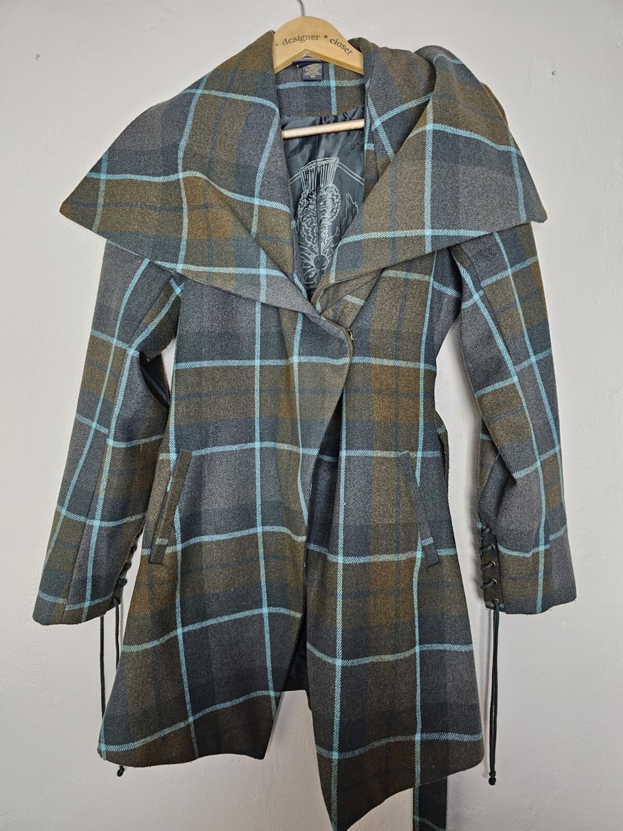 Outlander Jacket Hot Topic collection Size S Brown Green Plaid Tartan