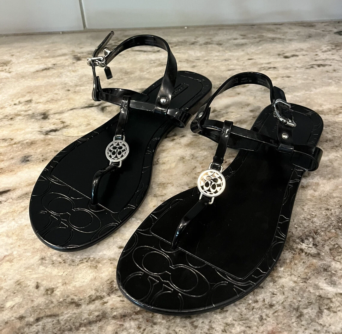 Coach pansy jelly sandals Clearance