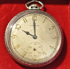 Antique Pocket Watch Hamilton 17 Jewels Working