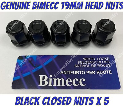 Alloy Wheel Black Nuts x 5 M12x1.25 Fits Subaru  Brat Brz Exiga Forester