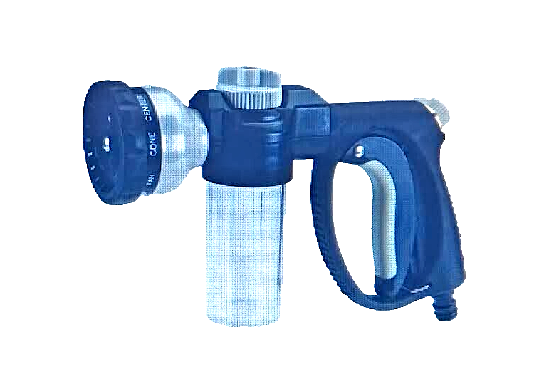 Car Wash Nozzle W/Soap Dispenser 9 Spray Settings Jet, Mist, Flood