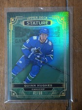 2022-23 Upper Deck Stature Green Quinn Hughes 92/99 Vancouver Canucks #81
