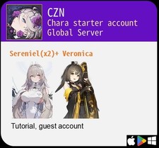  Global Chaos Zero Nightmare chara starter Sereniel x2  Veronica