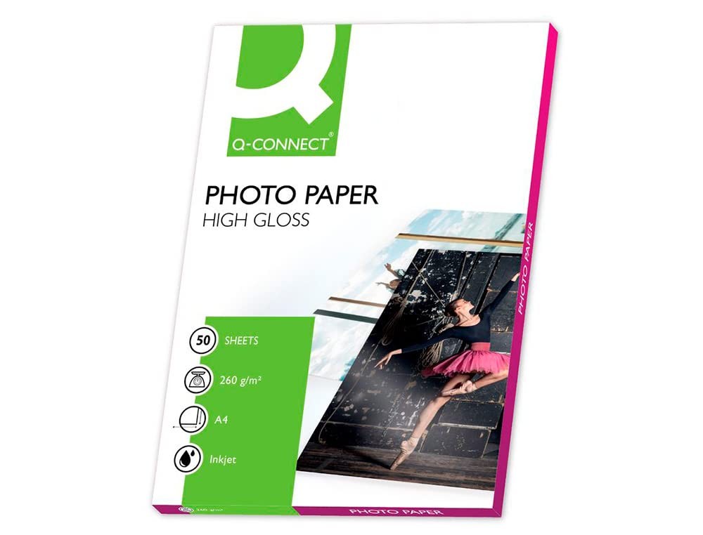 Q-Connect 260gsm A4 High Gloss Photo Paper Pack of 50 Pack of 50 High Gloss 5690₽