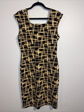 Women’s Black Tan Bodycon Short Dress SHEIN Sz L