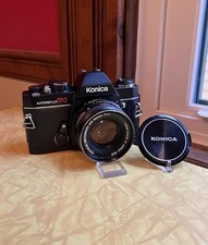 Konica Autoreflex TC 35mm Film SLR Camera with Hexanon AR 50mm 1.7 Lens  Cap