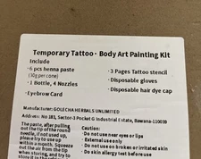 Temporary Henna Body Art Painting Kit
