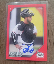 Jeferson Quero Signed 2022 Team Set Baseball Card Brewers Carolina Mudcats