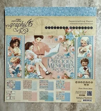 Graphic 45 *PRECIOUS MEMORIES* 8x8 Paper Pad RETIRED 2015 Children SEALED