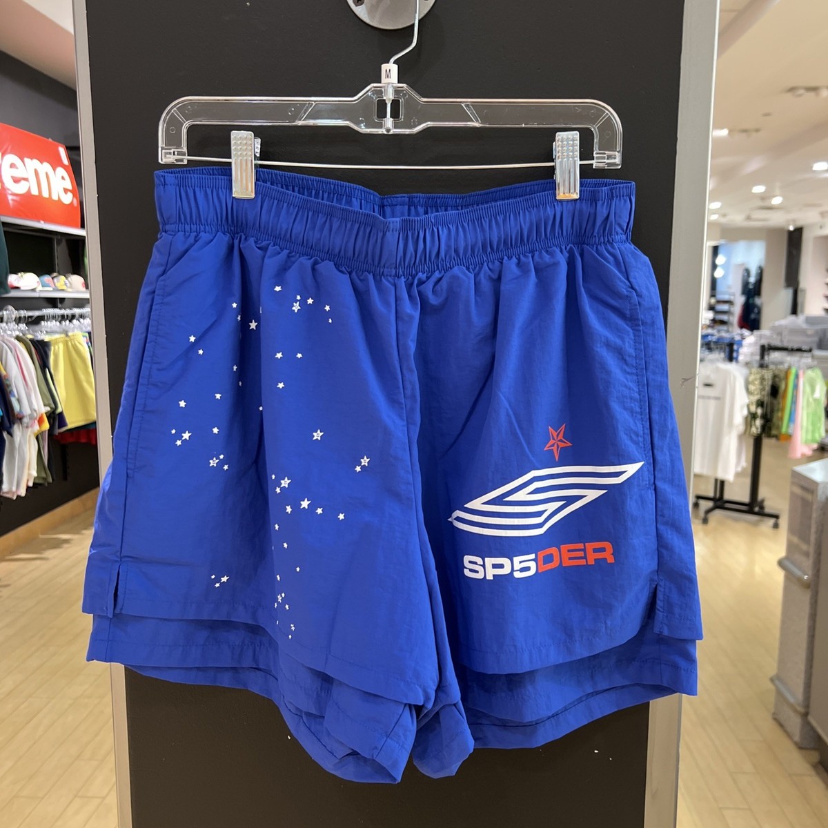 Sp5der Pro Double Layer Short Blue Sz M Mens | eBay
