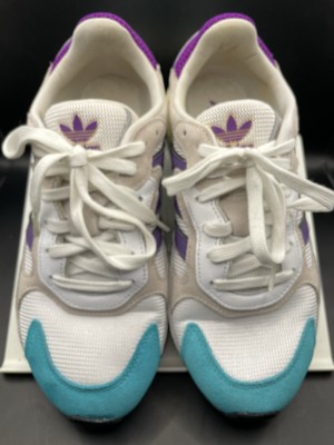 Adidas Tresc Men s Size 8 Running Shoes Boost Purple Teal 90's Style Look EH1352
