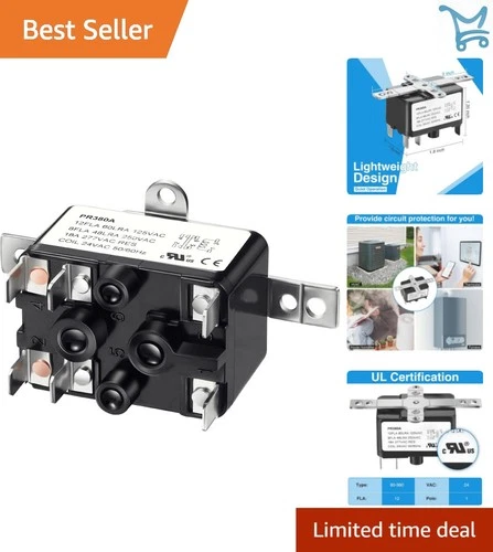 24V HVAC Fan Relay Certified SPST Isolating AC Switch for Furnace Blower