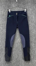 Piper By Smartpak Girls Blue Riding Pants Size 12 Horseback Riding Equestrian