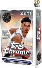 2023-24 TOPPS CHROME Basketball Hanger Pack Box (20 Cards) Brand New Sealed QTY
