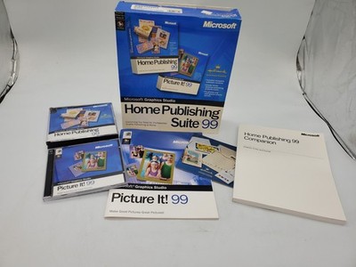 Microsoft Graphics Studio Home Publishing Suite 99 Picture It! CIB - VTG