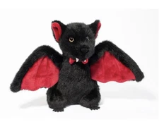 Douglas Drac Vampire Bat Red and Black Plush Stuffed Animal Toy, 7.5"