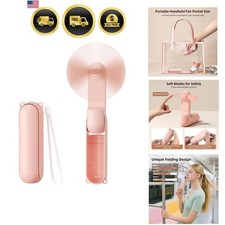 Portable Fan Mini Handheld Fan, Cute Pocket Personal Fan, USB Rechargeable Tr...