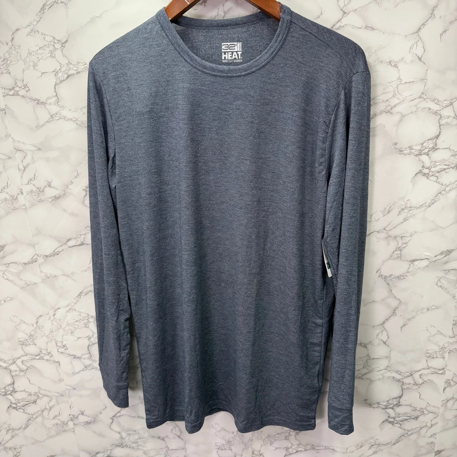 32 Degree Men's Perfomance Shirt sz L Long Sleeve Blue NEW #G769