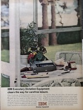 1962 IBM Dictation Equipment Original Vintage Print Ad Executary Wall Art Decor