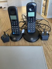 BT Everyday Cordless DECT 2-Handset Phone Set Black